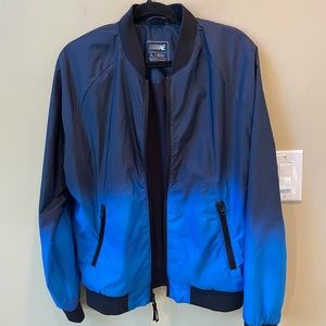 American Eagle outfitters men's 2 tone ombre blue bomber small